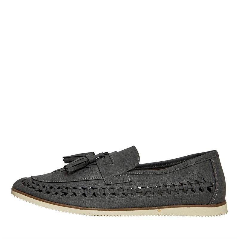 Brave Soul Mens Drift Loafers Grey - Image 1
