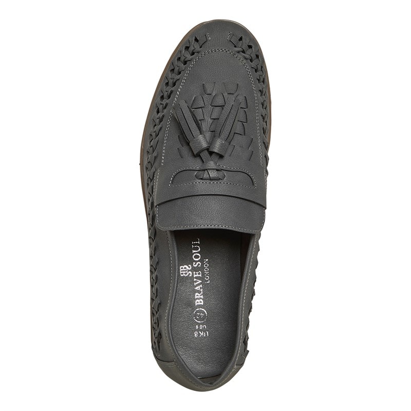 Brave Soul Mens Drift Loafers Grey - Image 4