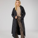 Brave Soul Womens Ayer Maxi Trench Coat Black