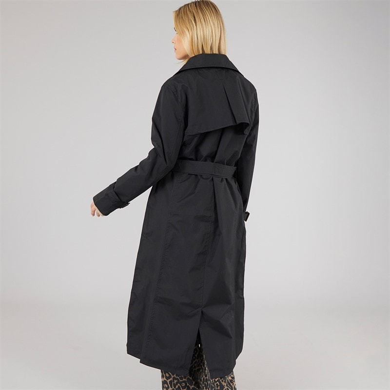 Brave Soul Womens Ayer Maxi Trench Coat Black - Image 2