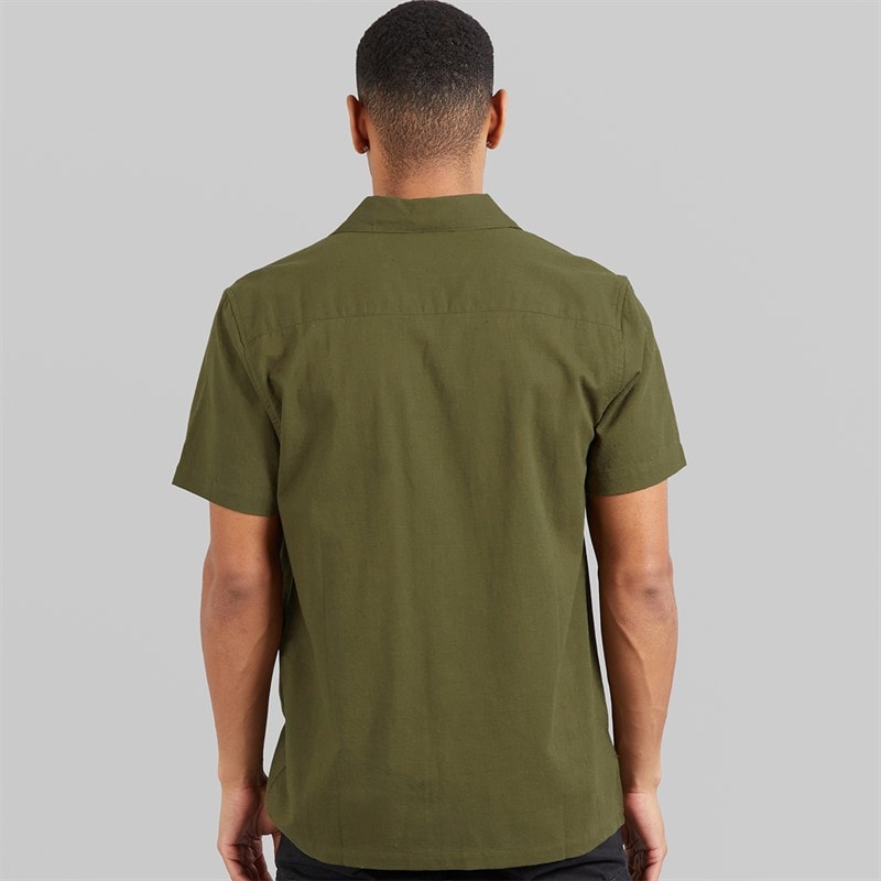 Brave Soul Mens Eubank Shirt Khaki - Image 2