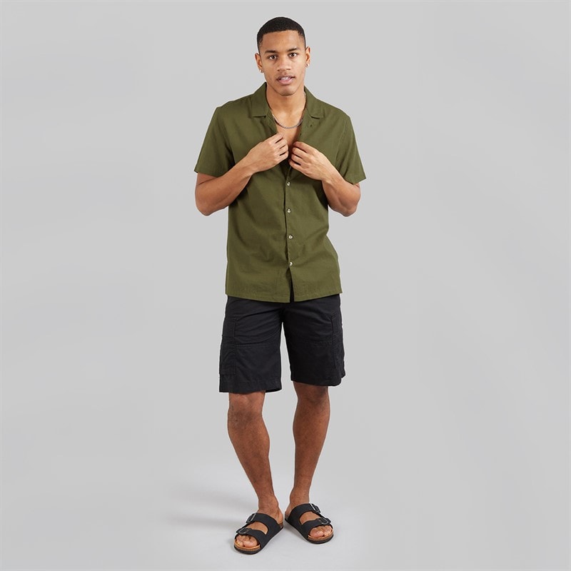 Brave Soul Mens Eubank Shirt Khaki - Image 3