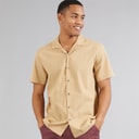 Brave Soul Mens Eubank Shirt Stone