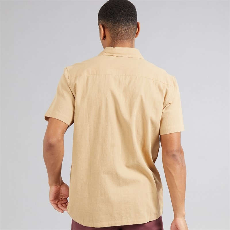 Brave Soul Mens Eubank Shirt Stone - Image 2