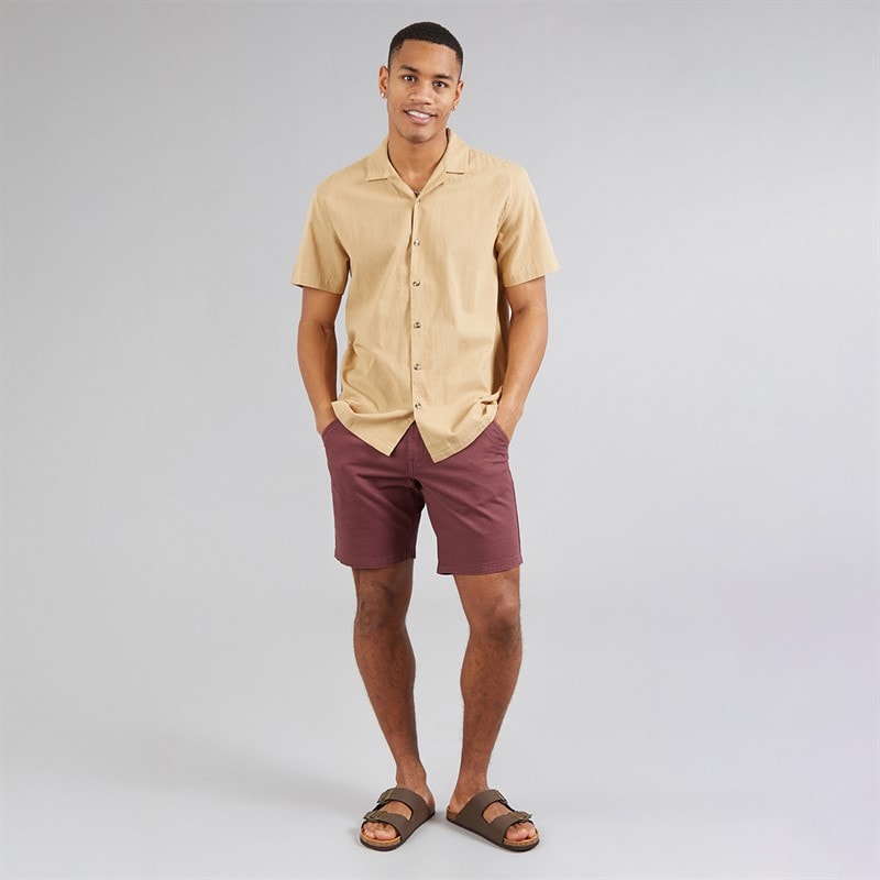 Brave Soul Mens Eubank Shirt Stone - Image 3