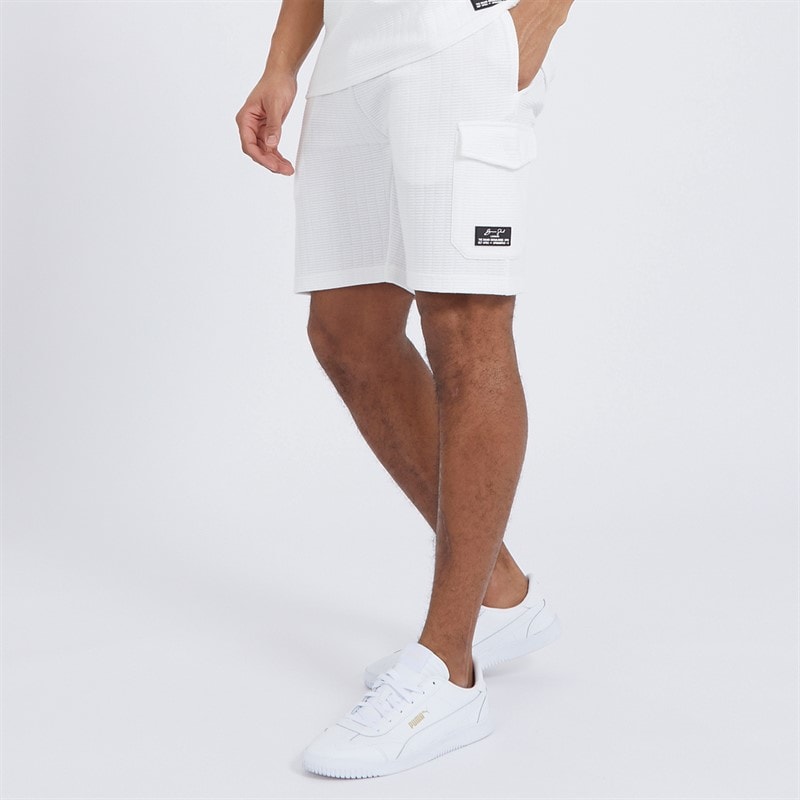 Brave Soul Mens Emery Shorts Optic White