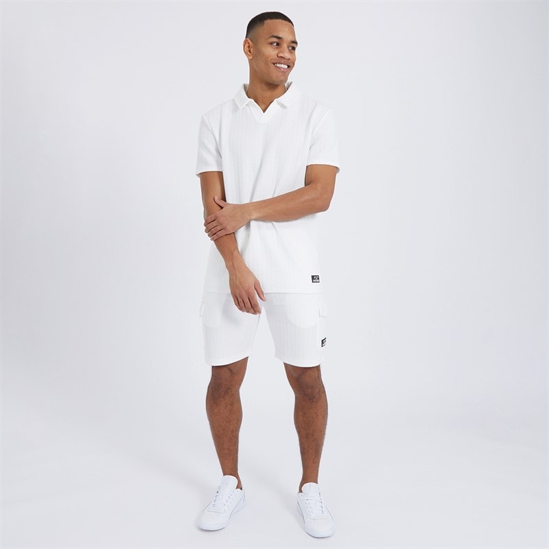 Brave Soul Mens Emery Shorts Optic White - Image 4