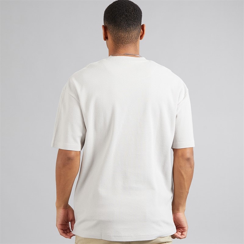 Brave Soul Mens Relaxed Fit Lao T-Shirt Silver Grey - Image 2