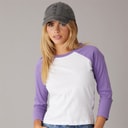Brave Soul Womens Judy Long Sleeve T-Shirt Lilac/White