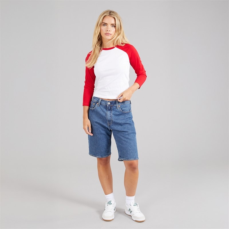 Brave Soul Womens Judy Long Sleeve T-Shirt Red/White - Image 3