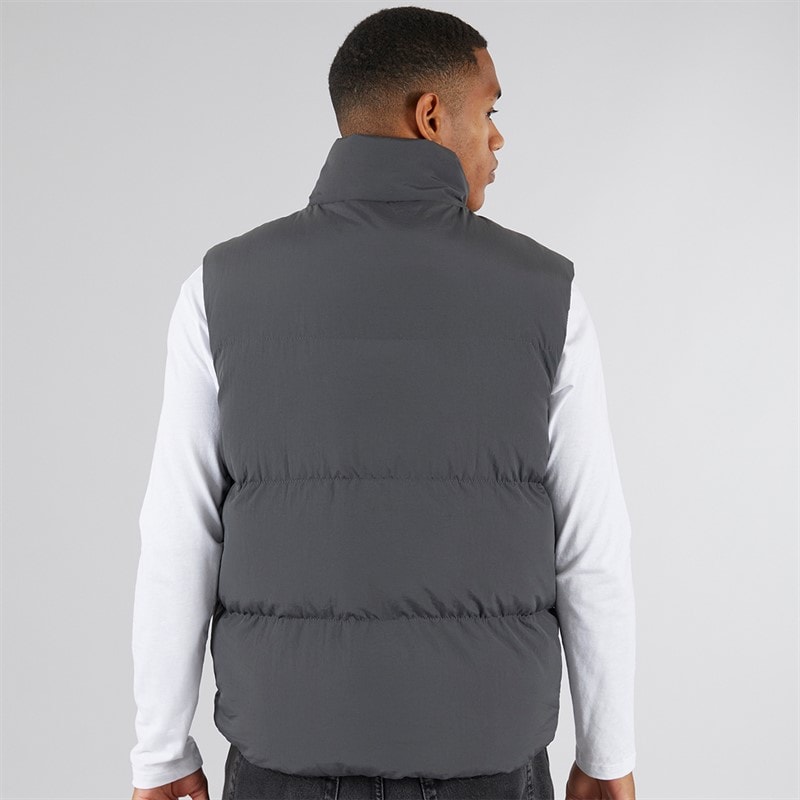 Brave Soul Mens Kirby Padded Gilet Charcoal - Image 2