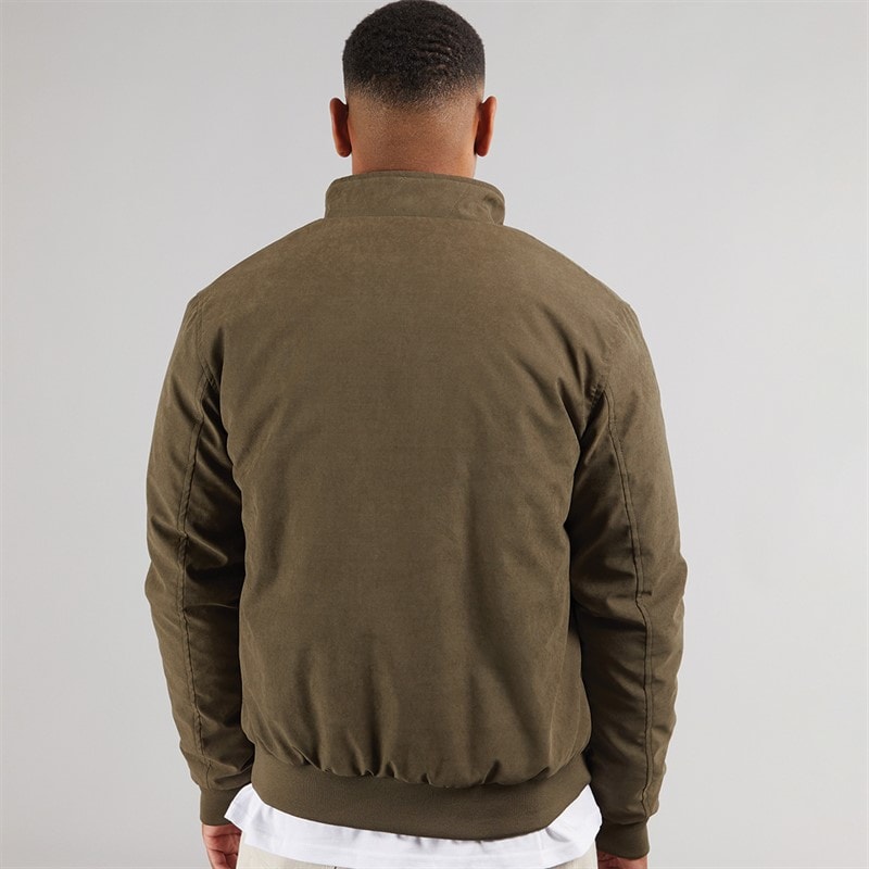 Brave Soul Mens Derwent Bomber Jacket Khaki - Image 2