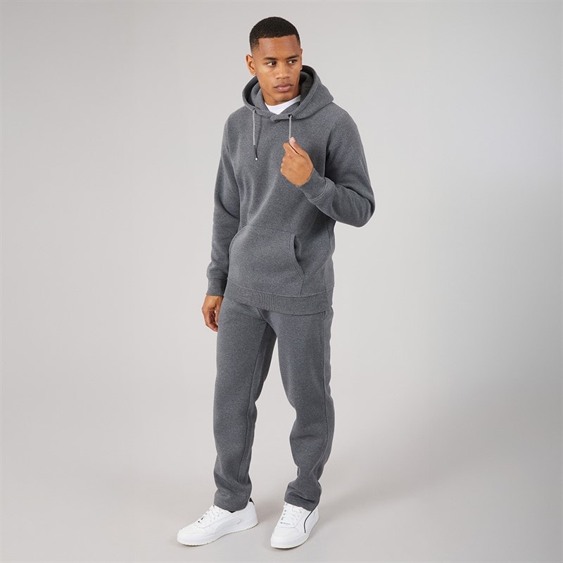Brave Soul Mens Hadid Tracksuit Charcoal Marl - Image 4