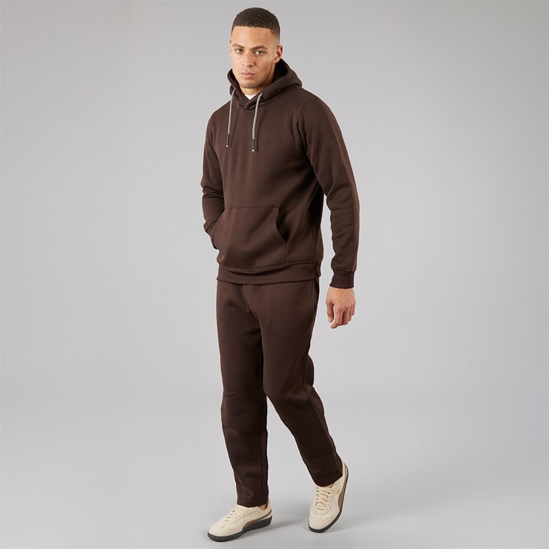 Brave Soul Mens Hadid Tracksuit Chocolate Brown - Image 4
