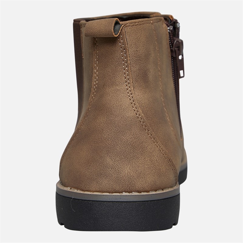 Brave Soul Mens Garret Chelsea Boots Brown - Image 3