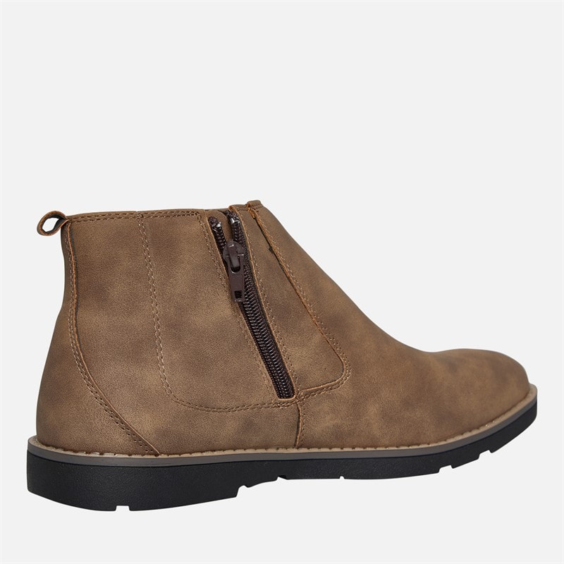 Brave Soul Mens Garret Chelsea Boots Brown - Image 5