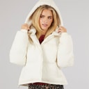 Brave Soul Womens Anise Short Puffer Cream