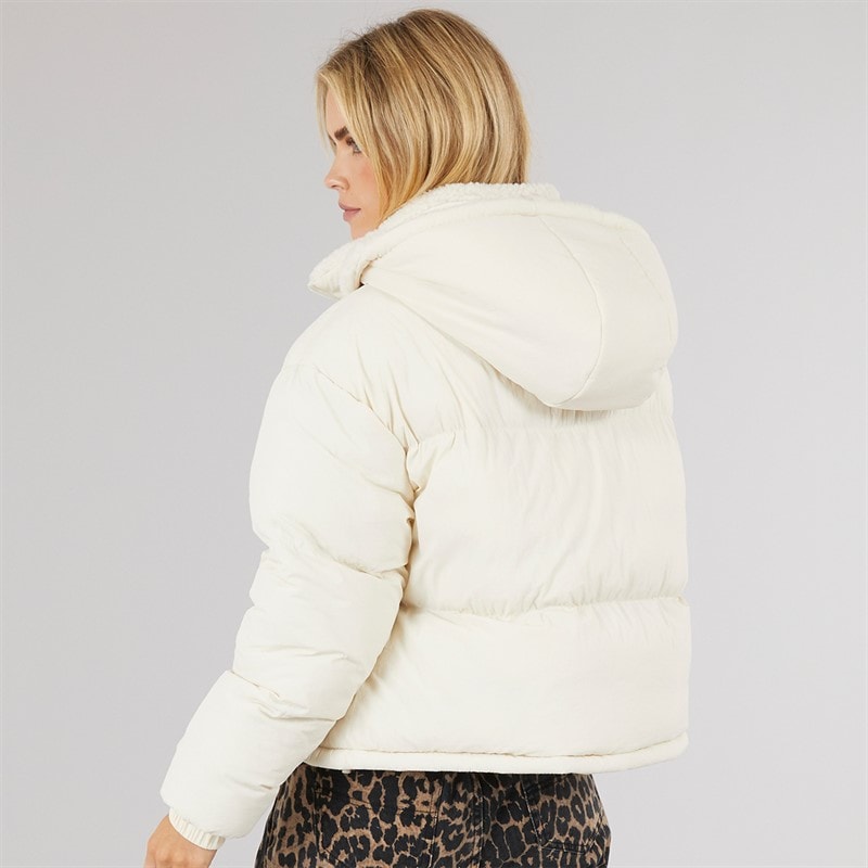 Brave Soul Womens Anise Short Puffer Cream - Image 2