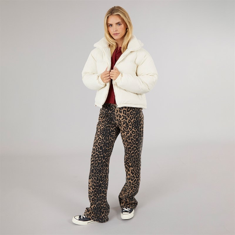 Brave Soul Womens Anise Short Puffer Cream - Image 4