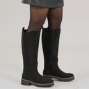 Brave Soul Womens Klara Knee High Boots Black