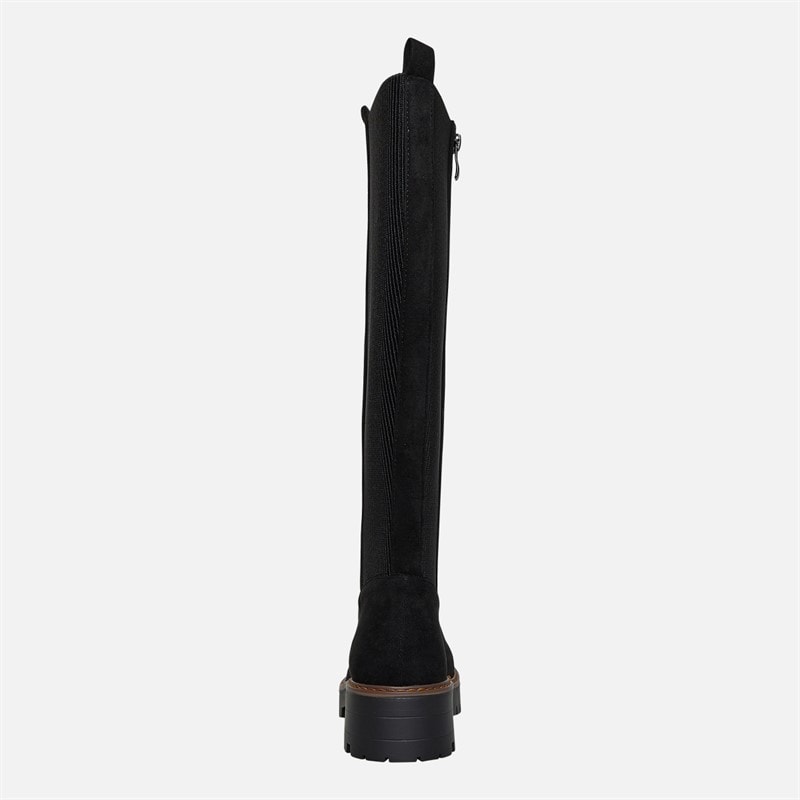 Brave Soul Womens Klara Knee High Boots Black - Image 4