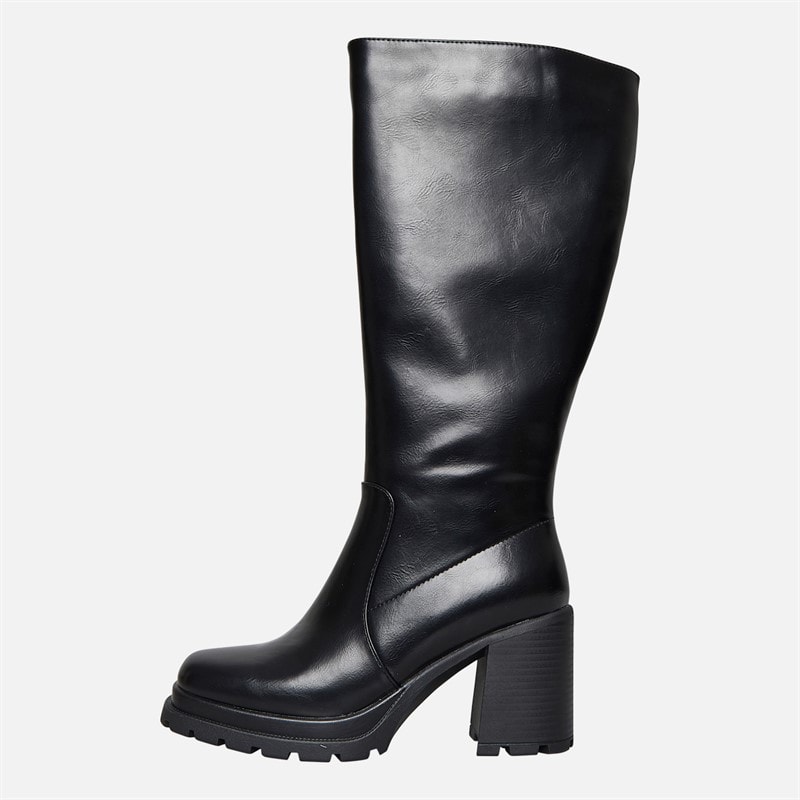 Brave Soul Womens Ceira Knee High Boots Black - Image 2