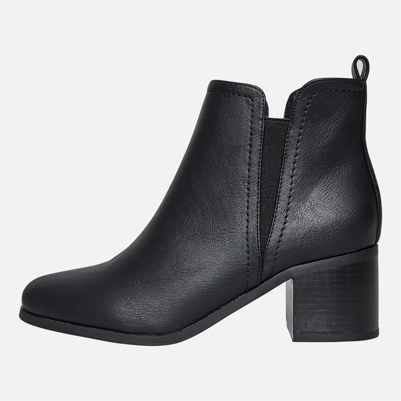 Brave Soul Womens Brae Soul Gail 2 Chunky Heel Ankle Boots Black - Image 2