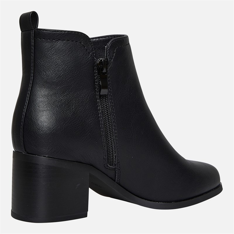 Brave Soul Womens Brae Soul Gail 2 Chunky Heel Ankle Boots Black - Image 5