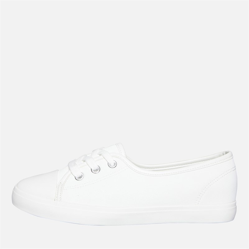 Brave Soul Womens Gemma PU Trainers White