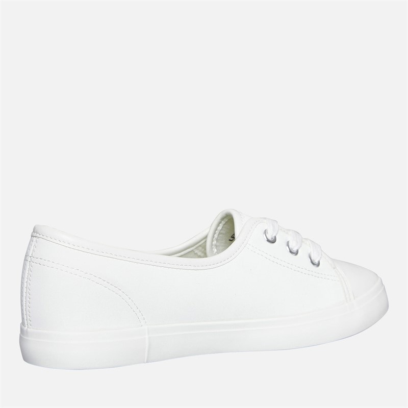 Brave Soul Womens Gemma PU Trainers White - Image 5