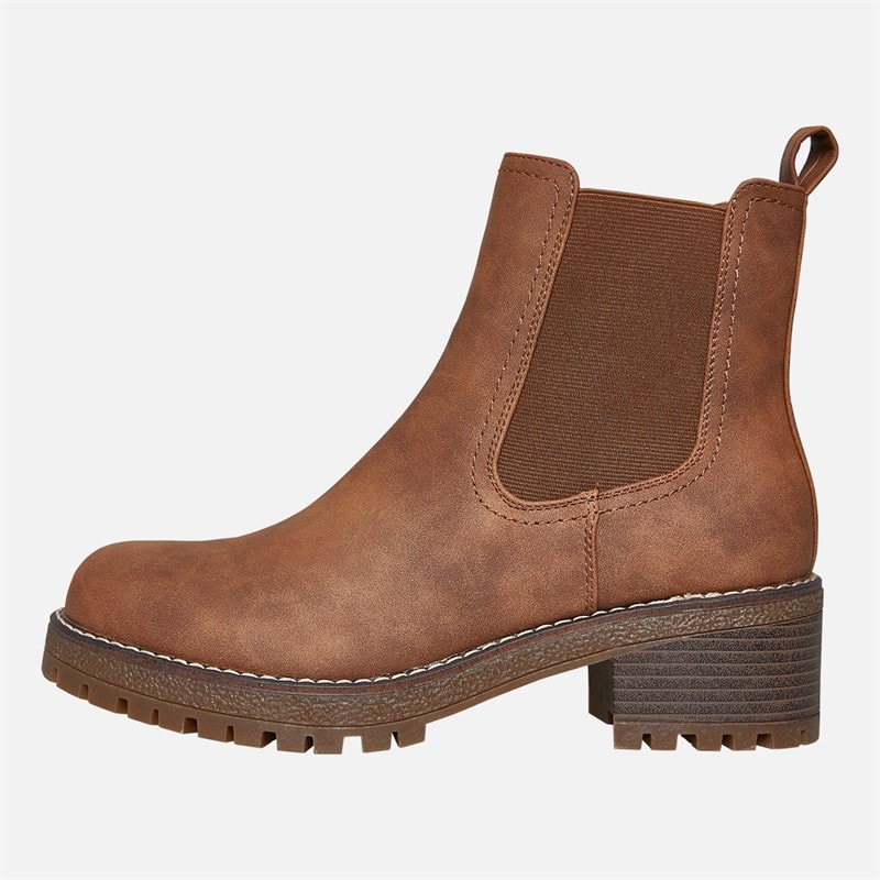 Brave Soul Womens Sara Chelsea Boots Brown - Image 2