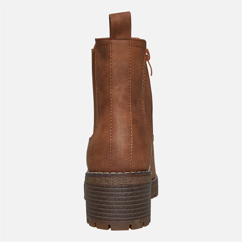 Brave Soul Womens Sara Chelsea Boots Brown - Image 4