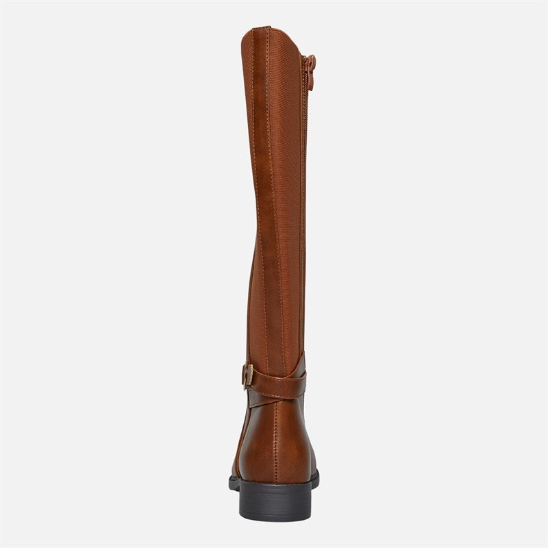 Brave Soul Womens Beck Knee High Boots Dark Tan - Image 4