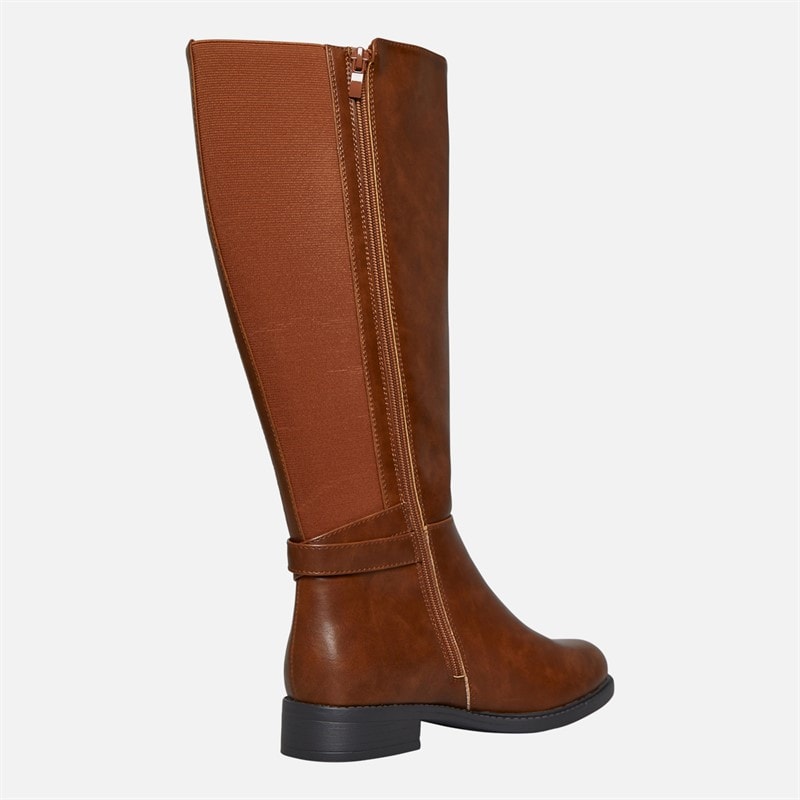 Brave Soul Womens Beck Knee High Boots Dark Tan - Image 5