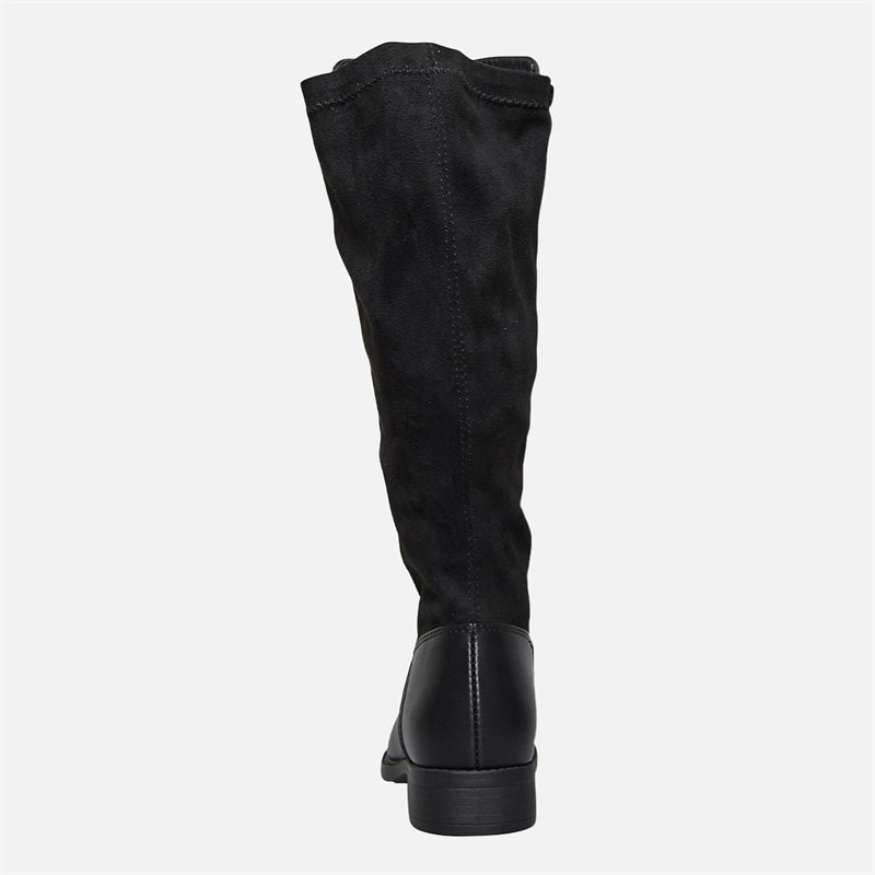 Brave Soul Womens Anna Knee High Boots Black - Image 3