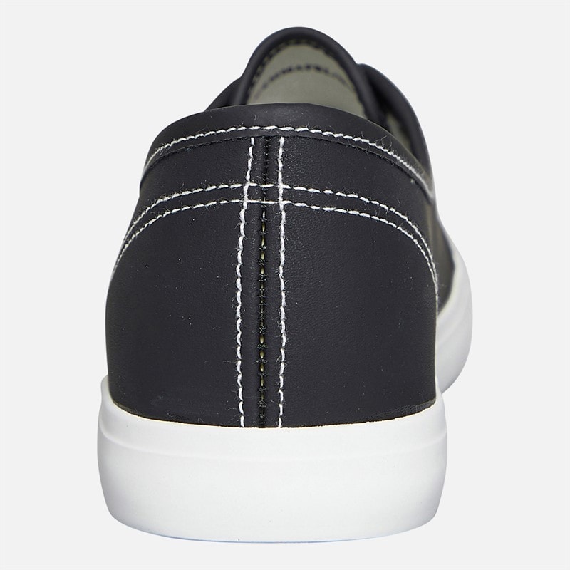 Brave Soul Womens Gemma PU Trainers Black/White - Image 3
