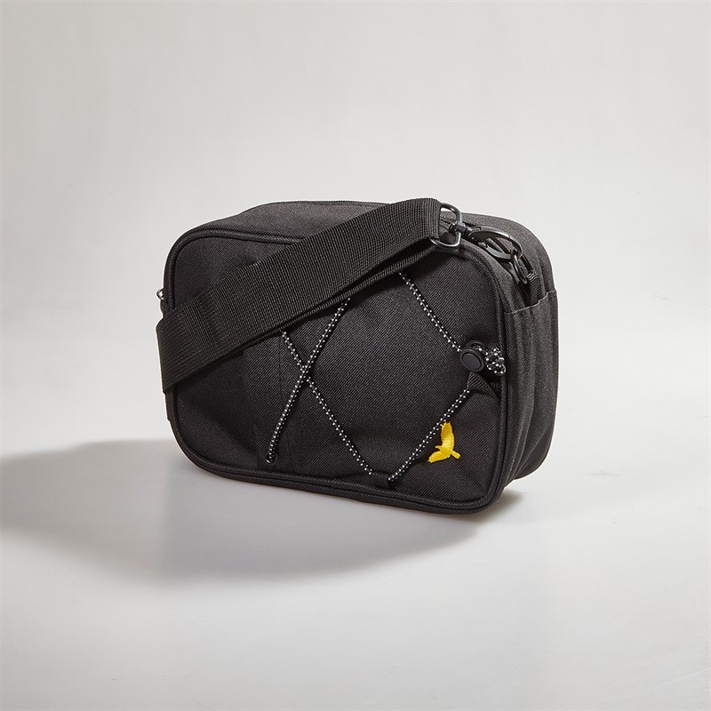 Brave Soul Mens James Bungee Cross Body Bag Black - Image 1
