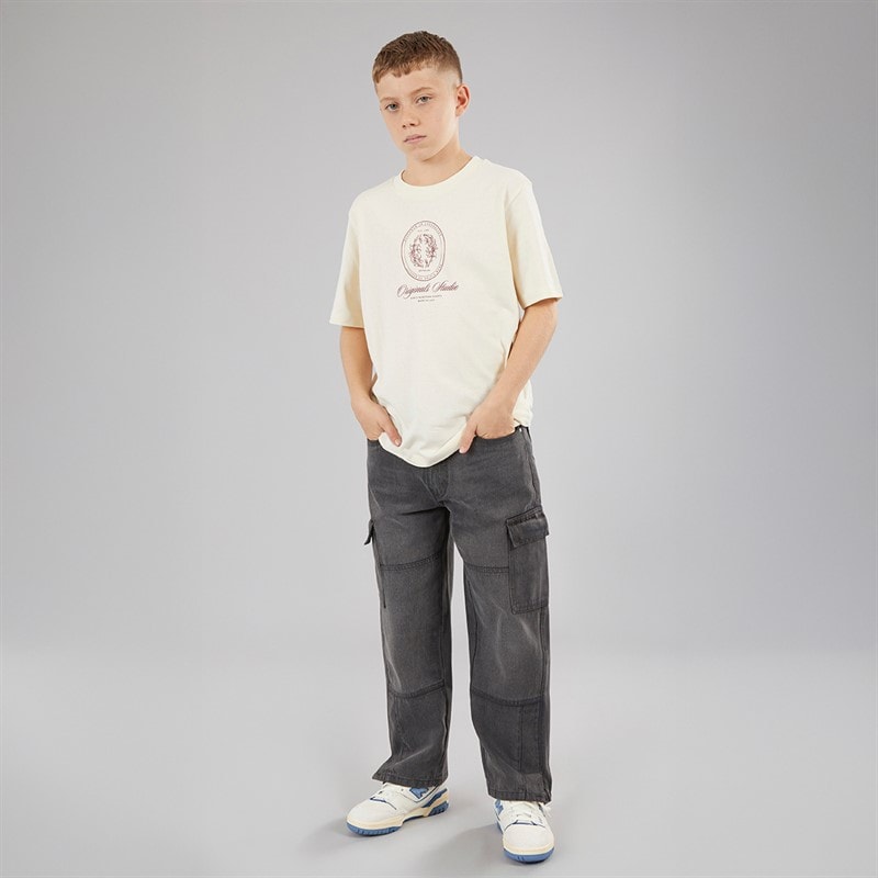Brave Soul Boys Loose Fit Jeans Grey - Image 4