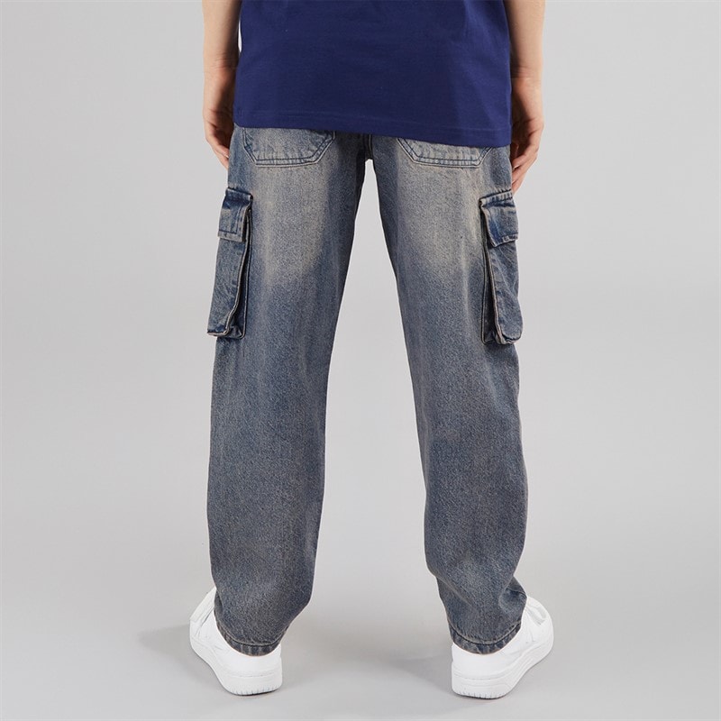 Brave Soul Boys Loose Fit Jeans Mid Blue - Image 2