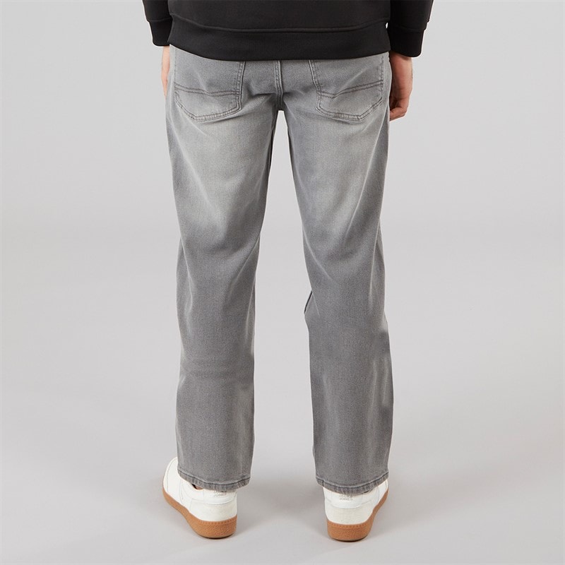 Brave Soul Mens Straight Fit Denim Jeans Greywash - Image 2