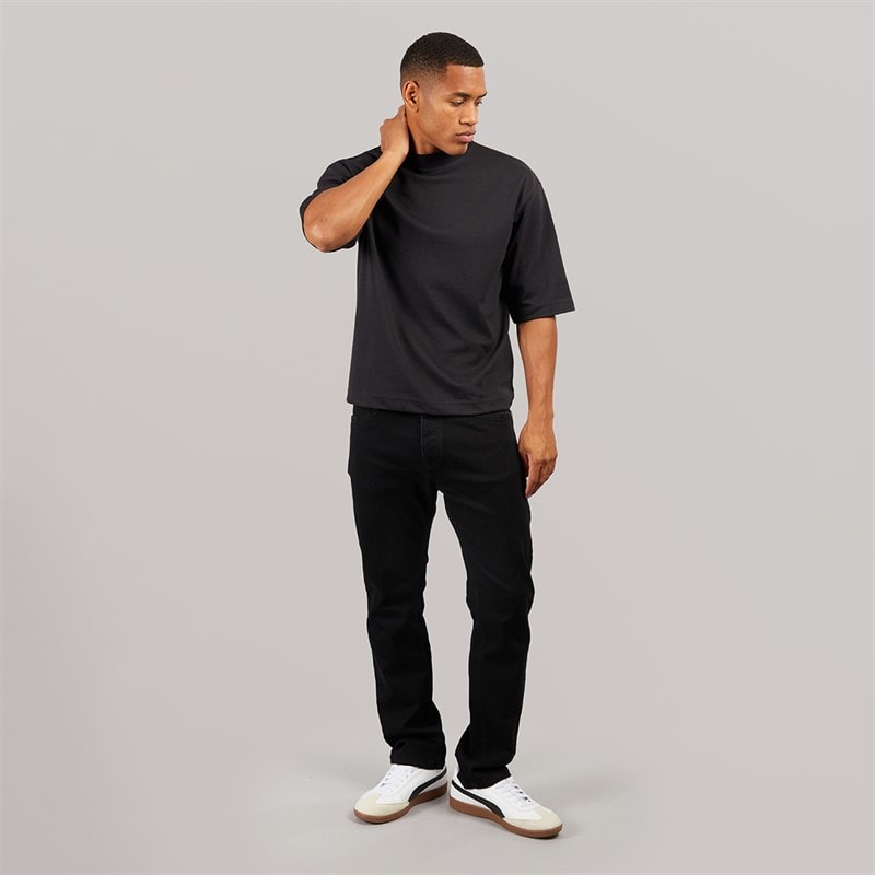 Brave Soul Mens Slim Fit Denim Jeans Blackwash - Image 3