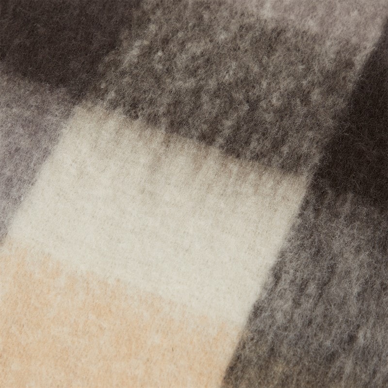 Brave Soul Mens Blanket Scarf Brown Check - Image 3