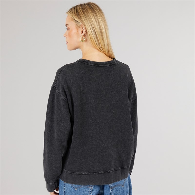 Brave Soul Womens Beth Graphic Sweatshirt Black - Image 2