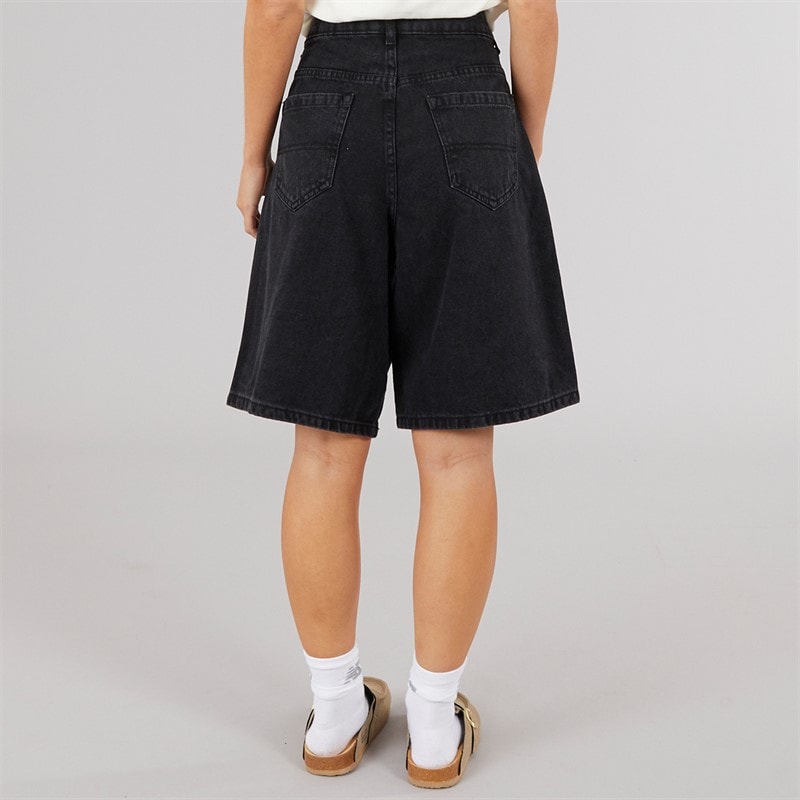 Brave Soul Womens Mich Denim Jorts Washed Black - Image 2