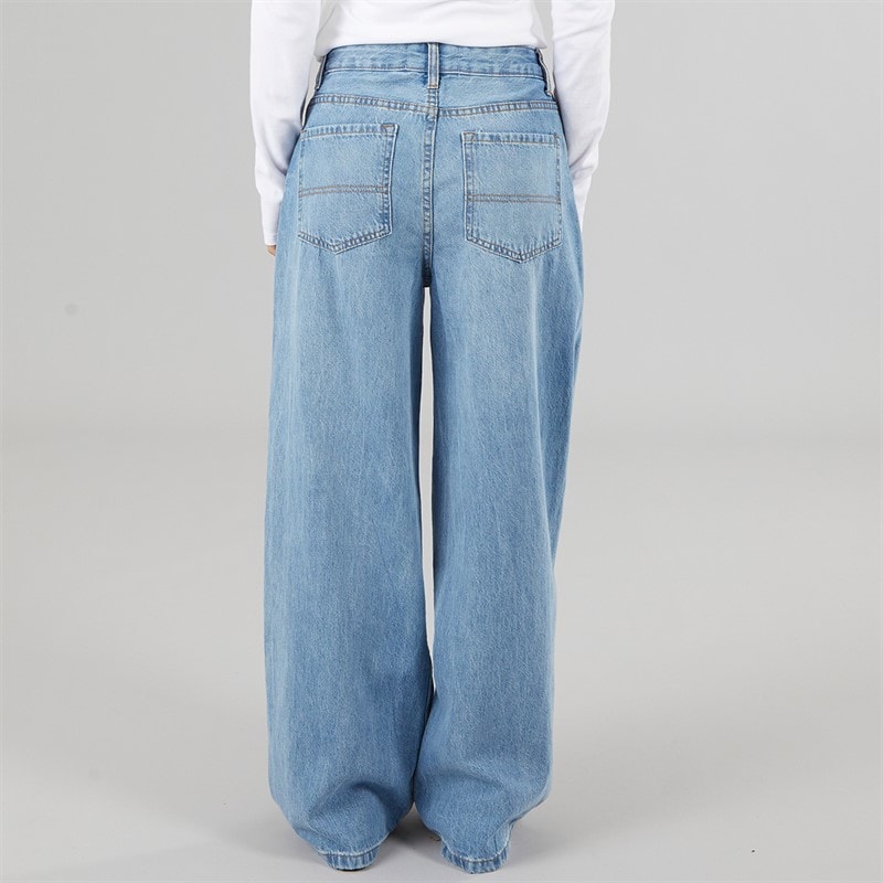 Brave Soul Womens Peyton Wide Leg Jeans Pale Blue - Image 2