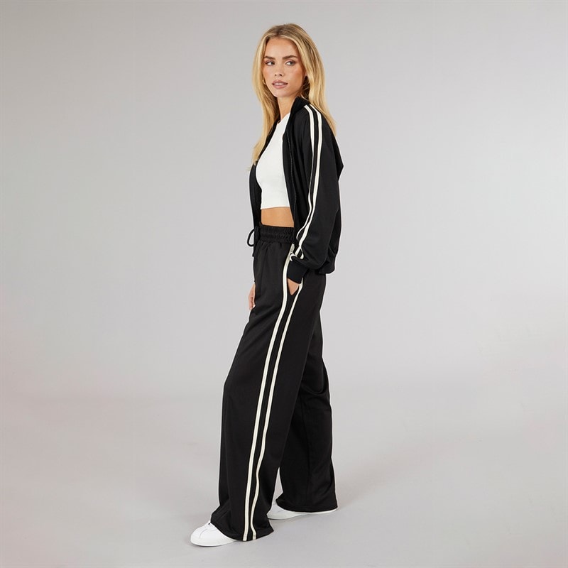 Brave Soul Womens Selma Stripe Sweatshirt Black - Image 4