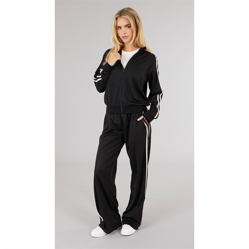 Brave Soul Womens Selma Stripe Sweatshirt Black - Image 5