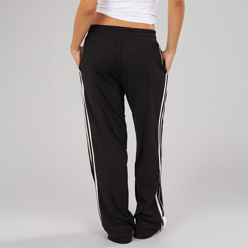 Brave Soul Womens Noelle Stripe Joggers Black/Cream - Image 2
