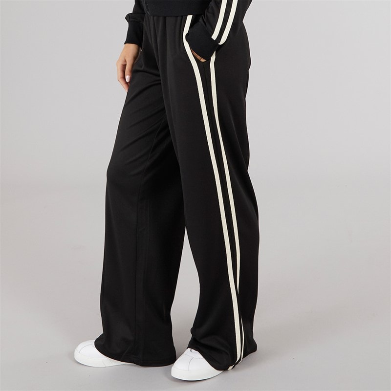 Brave Soul Womens Noelle Stripe Joggers Black/Cream - Image 3