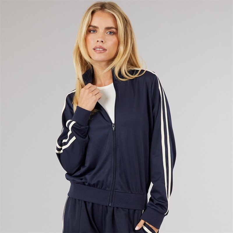 Brave Soul Womens Selma Stripe Sweatshirt Navy - Image 3